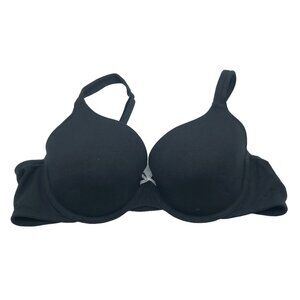 Cacique Womens Lightly Lined T Shirt Black Underwire Bra 44B